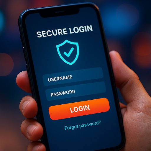 ACE444 app secure login screen
