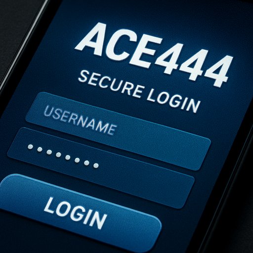 ACE444 secure login screen on device