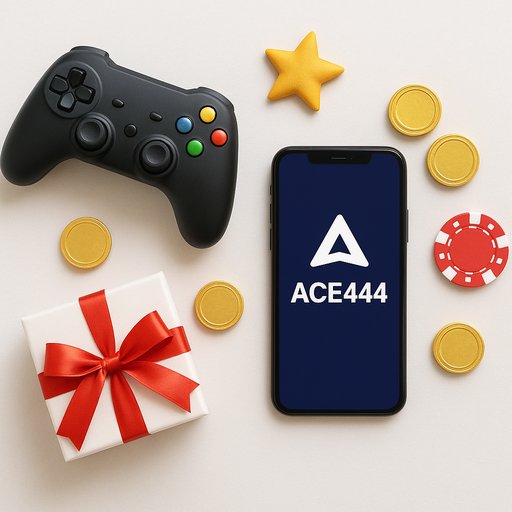 ACE444 promotional banner with rewards