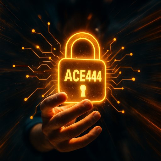 ACE444 encryption diagram with lock