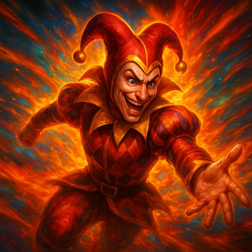 ACE444 Fire Joker bursting colors